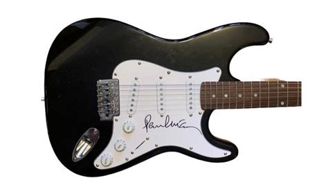 Paul Mccartney The Beatles Signed Electric Guitar Charitystars