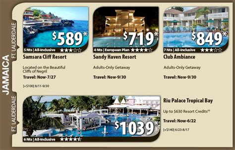 Jamaica Vacation Package Deals with Flights from Ft. Lauderdale ...