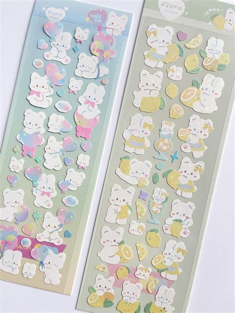 Kawaii Toplader Sticker Sheets Kpop Deco Stickers Etsy