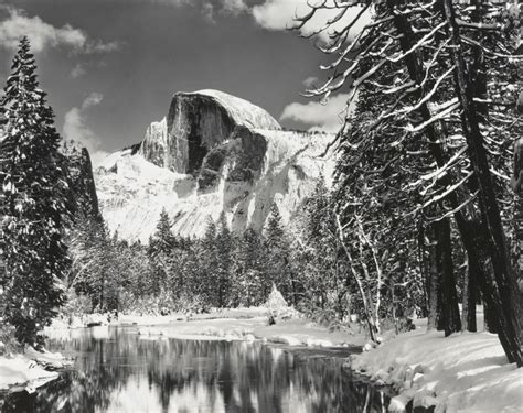 Half Dome, Merced River, Winter - The Ansel Adams Gallery