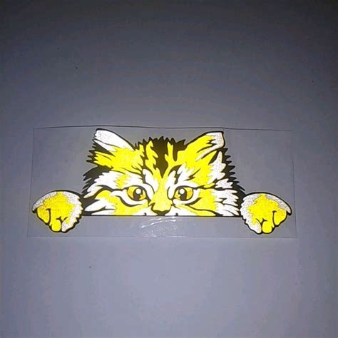 Jual Stiker Cutting Kucing Ngintip Uk X Cm Shopee Indonesia