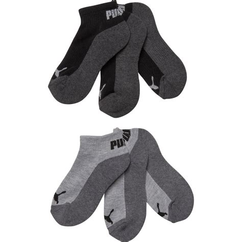 Puma Boys Sport Performance Socks 6 Pack Quarter Crew Save 50