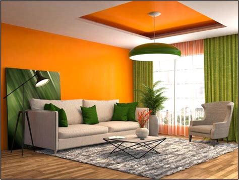 Green White Orange Living Room - Living Room : Home Decorating Ideas # ...