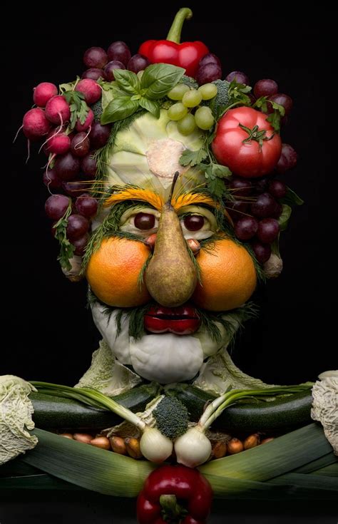 Des Portraits Avec Des Fruits Et Des Légumes Par Anna Tokarska