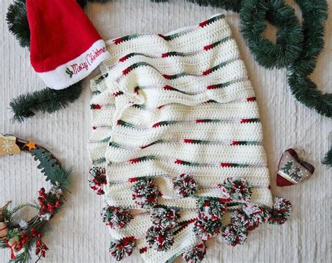 Easy Crochet Christmas Blanket Pattern Mallooknits