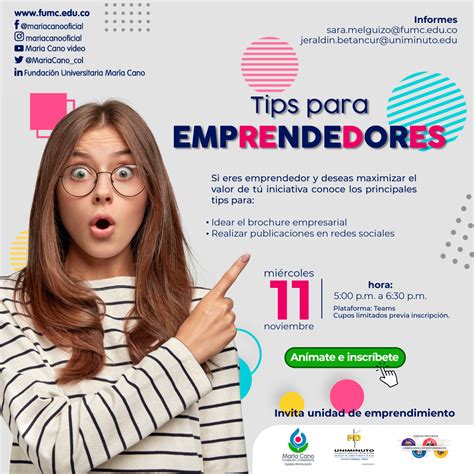 Charla Tips Para Emprendedores Maria Cano