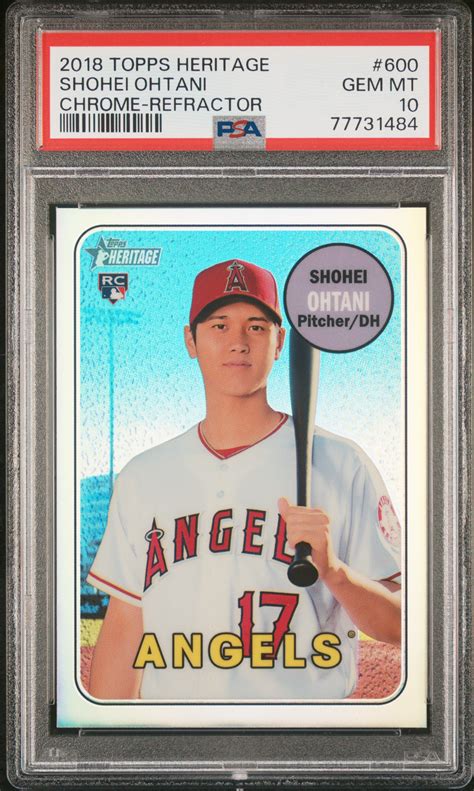 Shohei Ohtani 2018 Topps Heritage THC 600 Refractor 569 Price Guide