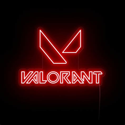 Valorant Neon Sign Led Neon Light Sign For Gamers Custom Etsy