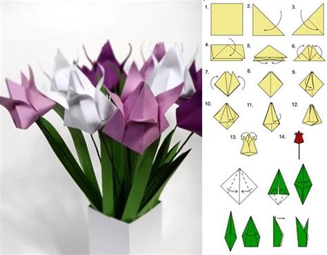 How To Make Paper Origami Tulips At Earl Mcneese Blog