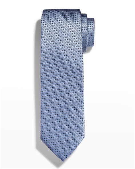 Zegna Men S Herringbone Jacquard Silk Tie Neiman Marcus