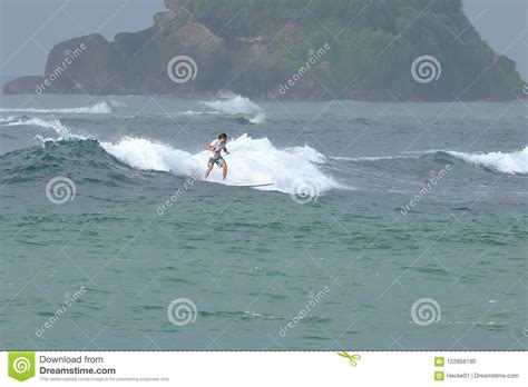 Surfing The Waves Of Koggala Beach In Sri Lanka Editorial Image Image