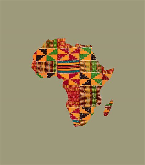 Cool Africa Map Kente Cloth T For Men Women African Lover Digital Art By Bowenx Moksh Fine