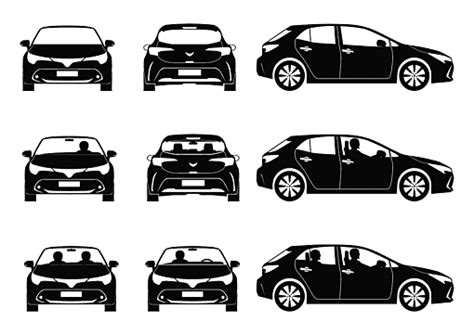 Gambar siluet mobil hatchback modern simbol modern industri png dan ...