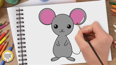 Hướng Dẫn Cách Vẽ Con ChuỘt Tô Màu Con Chuột How To Draw A Mouse