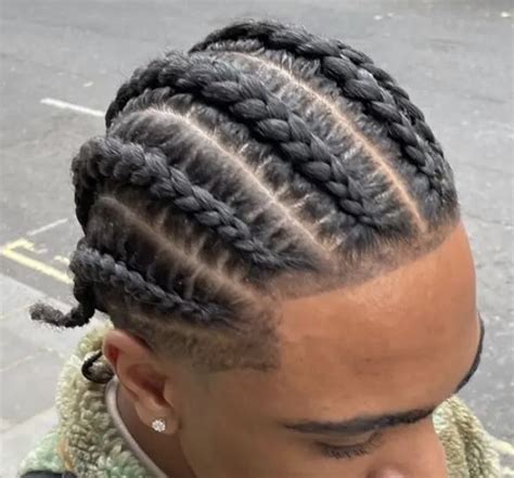 Braided Cornrows Hairstyle Cornrow Hairstyles For Men Mens Braids