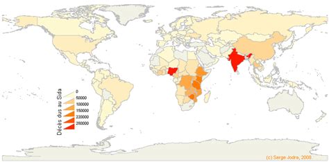 Carte Des Décès Dus Au Sida Dans Le Monde