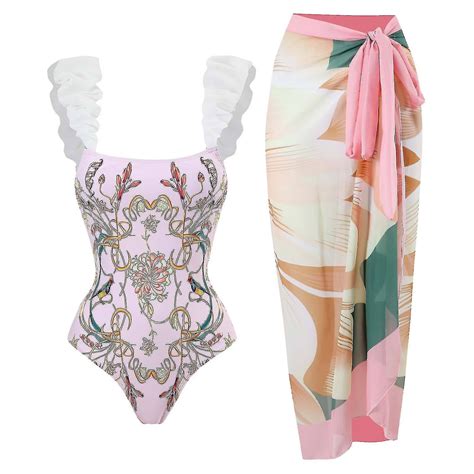 Bikini Vintage Mujeres Traje De Ba O De Una Pieza Traje De Ba O Falda