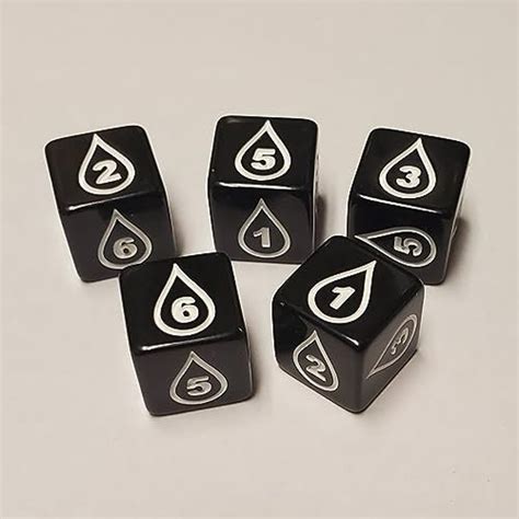 5x Oil Counter Dice Great For Magic The Gathering Phyrexia All Will Be