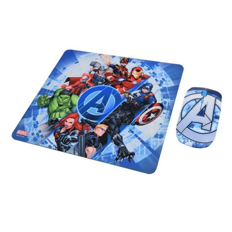 Ripley 76443N NOC KIT MOUSE INALAMBRICO Y MOUSE PAD AVENGERS 2