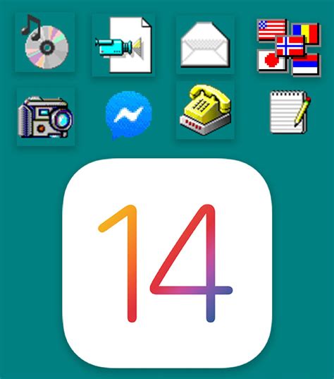 70 Ios 14 Essential Icons In Beautiful Windows 95 Theme All Etsy Canada