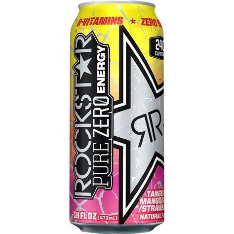 Rockstar Energy Drink Tangerine Mango Guava Strawberry Pure Zero