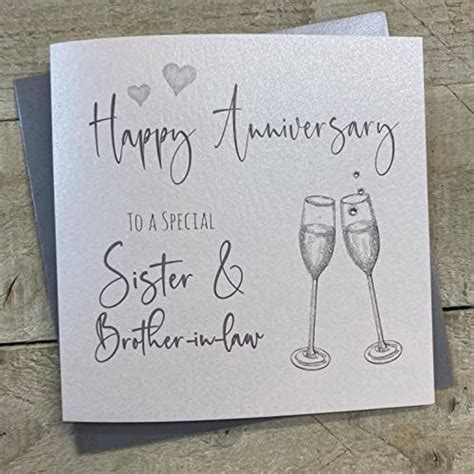 White Cotton Cards Happy Anniversary Handmade Card To A Special Sister