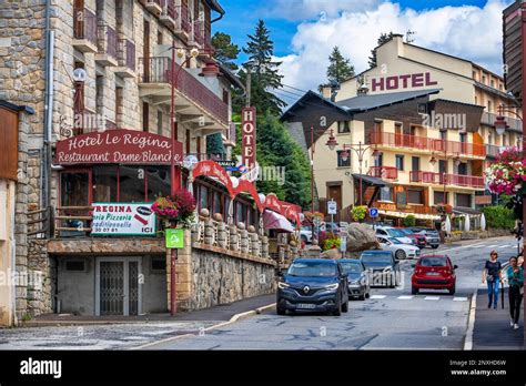 City Center Of French Winter Sport Town Font Romeu Village In The