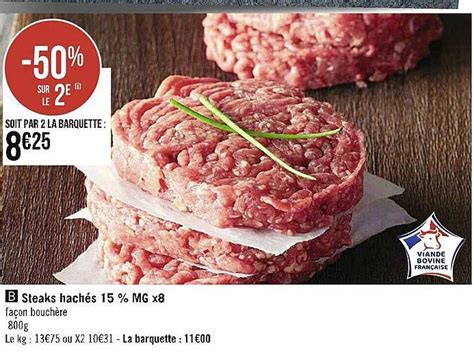 Offre Steaks Hach S De Veau Fa On Bouch Re Tendriade Chez Auchan