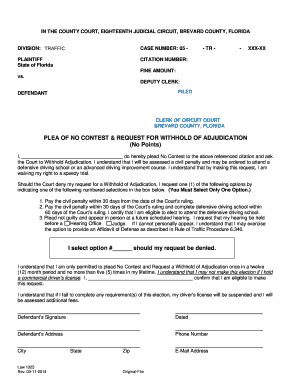 Fillable Online Clerk Of Courts Brevard Form Fax Email Print PdfFiller