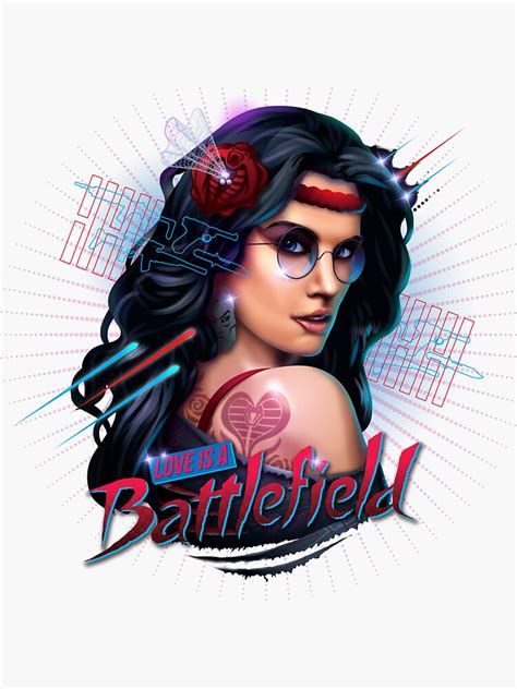 Love Is A Battlefield Sticker For Sale By Rockydavies Redbubble