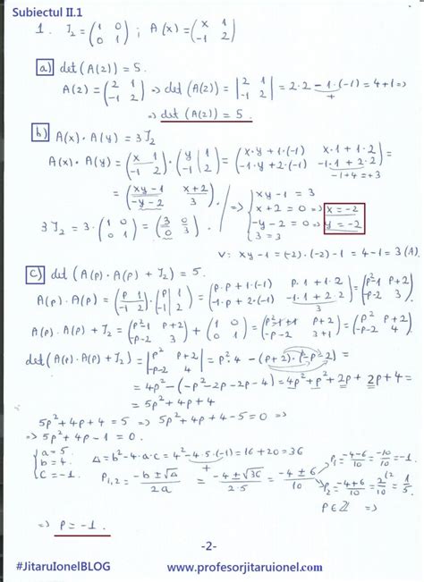 Mate Tehnologic Modele Rezolvate Bac 2019 Matematica Clasa A 12 A