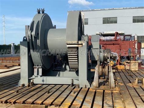 Ton Long Wire Rope Hydraulic Slipway Winch China Shipyard Used T