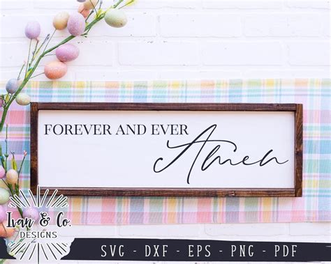 Svg Files Forever And Ever Amen Svg Christian Svg Farmhouse Etsy