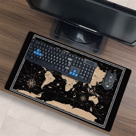 Mouse Pad Gamer Mapa Múndi MadeiraMadeira