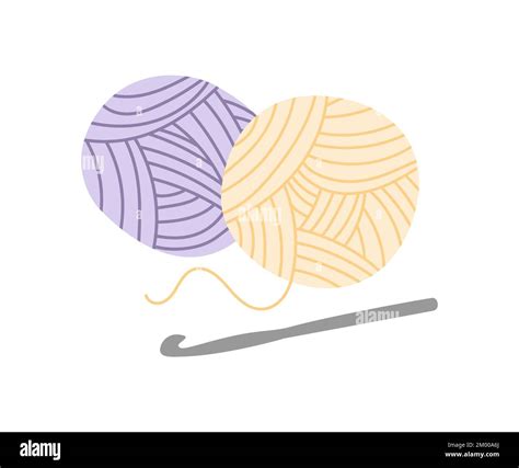 Crochet Hook And Ball Of Yarn Clipart