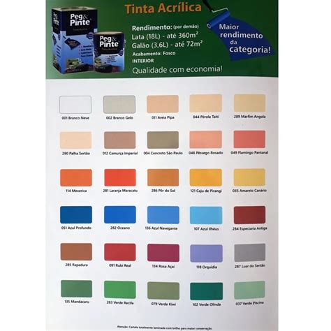 Tinta Peg Pinte Látex Acrílico 3 6L Eucatex Casa Obra