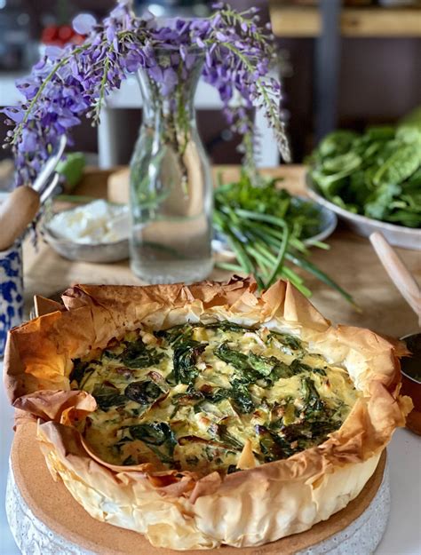 Spinach Leek And Feta Filo Pastry Tart Recipe