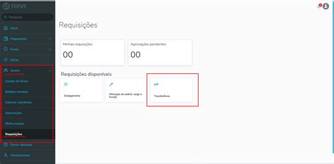 RH Linha Protheus MEU RH Como requisitar a transferência de um