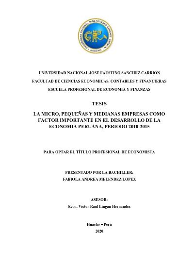 La Micro Peque As Y Medianas Empresas Como Factor Importante En El