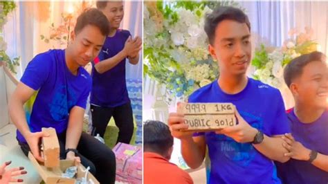 Buka Kado Nikah Ramai Ramai Pengantin Pria Kena Prank Mengira