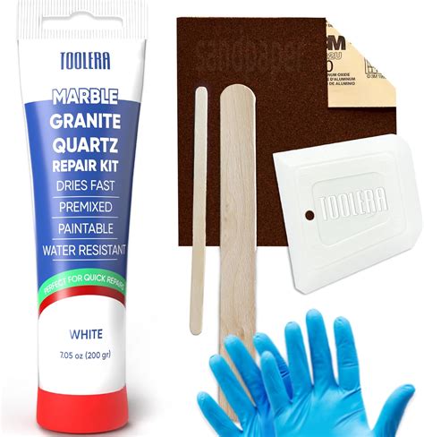 Quartz Countertop Repair Kit (6 Pcs Set), Marble and Granite Repair Kit