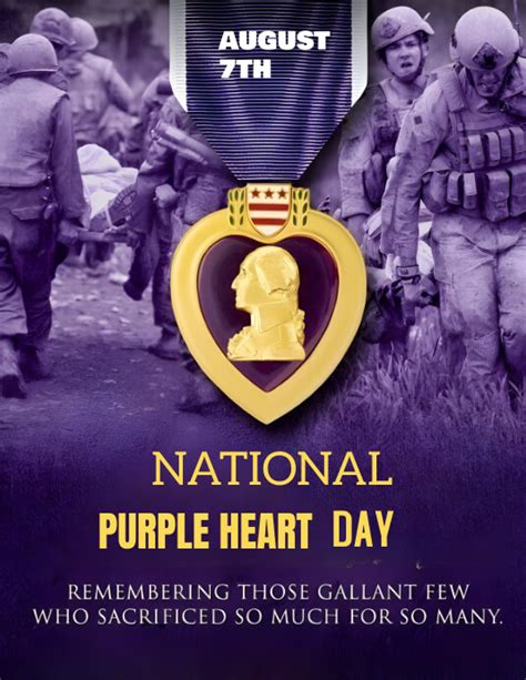 Copy Of National Purple Heart Day Postermywall