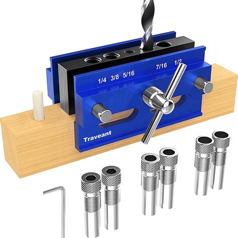 FUYUNXIN 41 Pcs Handheld Woodworking Dowel Jig Guide Set Wood Drilling