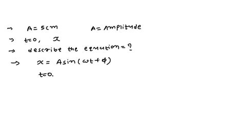 Solved An Object Undergoing Simple Harmonic Motion In The X Direction