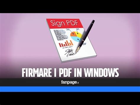 Firmare I Pdf Con Windows Youtube