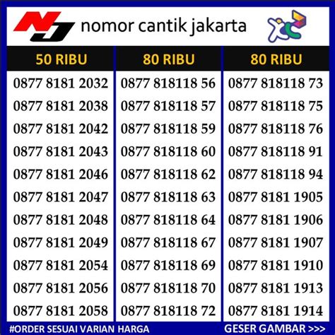 Jual Nomor Cantik Xl Kartu Perdana Xl Angka Cantik Di Lapak Nomor