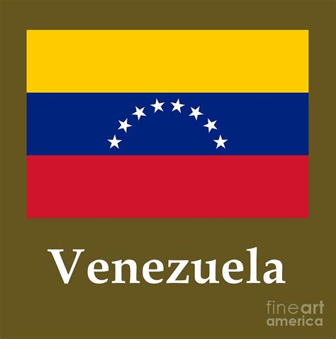 Venezuela Flag And Name Digital Art by Frederick Holiday