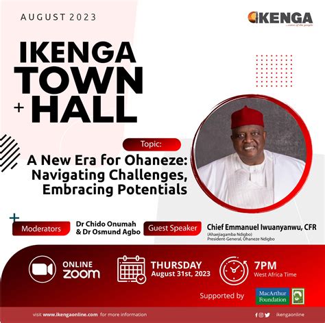 Ohanaeze Pg Iwuanyanwu To Feature On Ikengaonline Town Hall Thursday