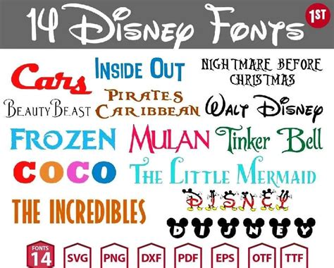 Disney Movie Fonts Svg Bundle Part 1, UPP620 | UPPLOP Graphics Resources