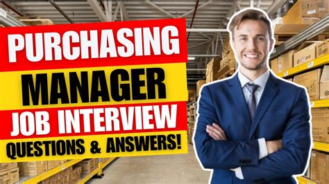 Purchasing Manager Interview Questions And Answers Procurement